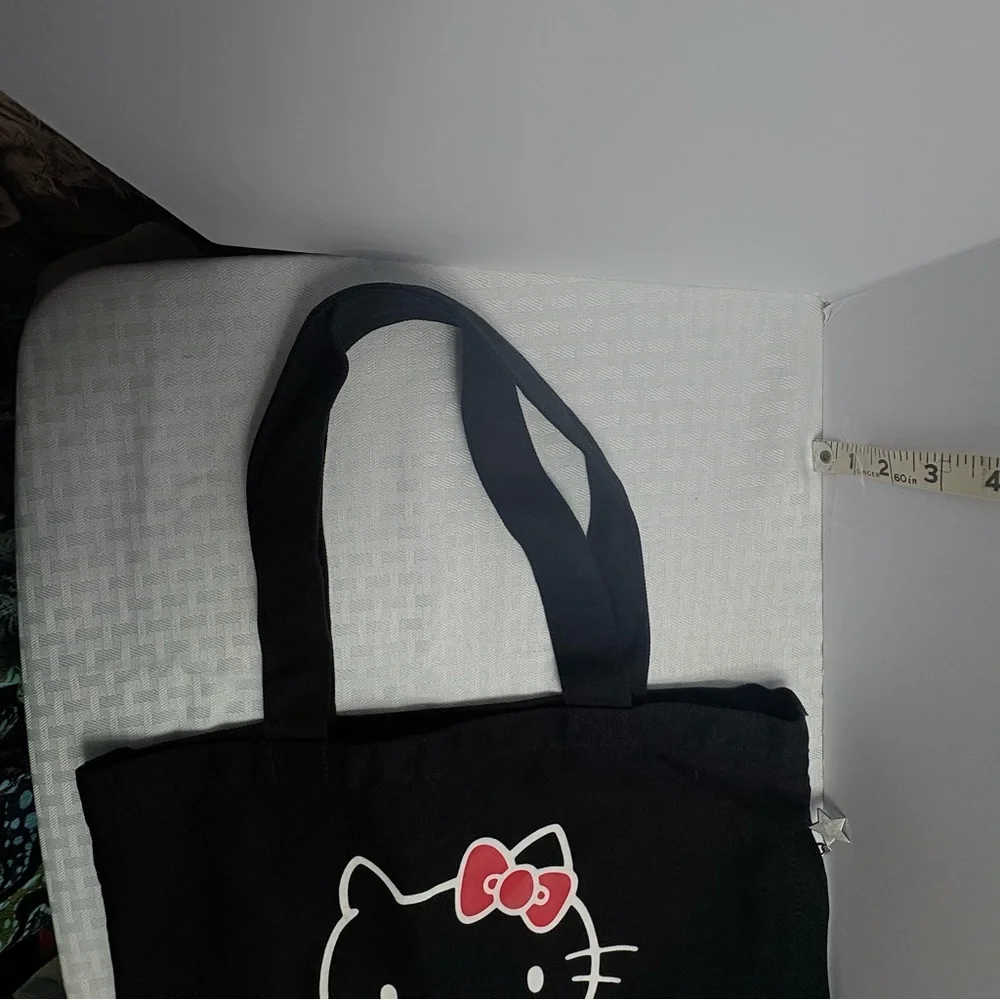 Genuine Hello Kitty Black Tote Bag with Red Accent New Without Tags